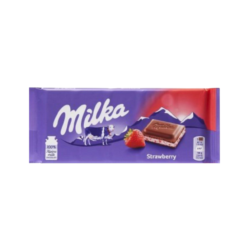 Milka Milk Chocolate With Strawberry Filling (Germany)
