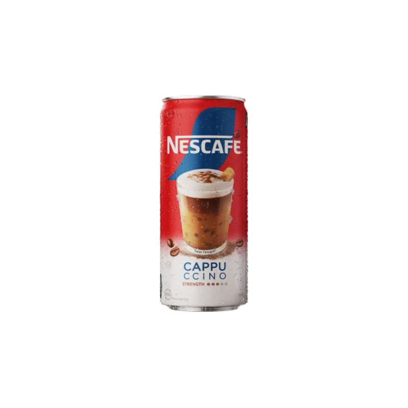 Nescafe Cappuccino can on a white background