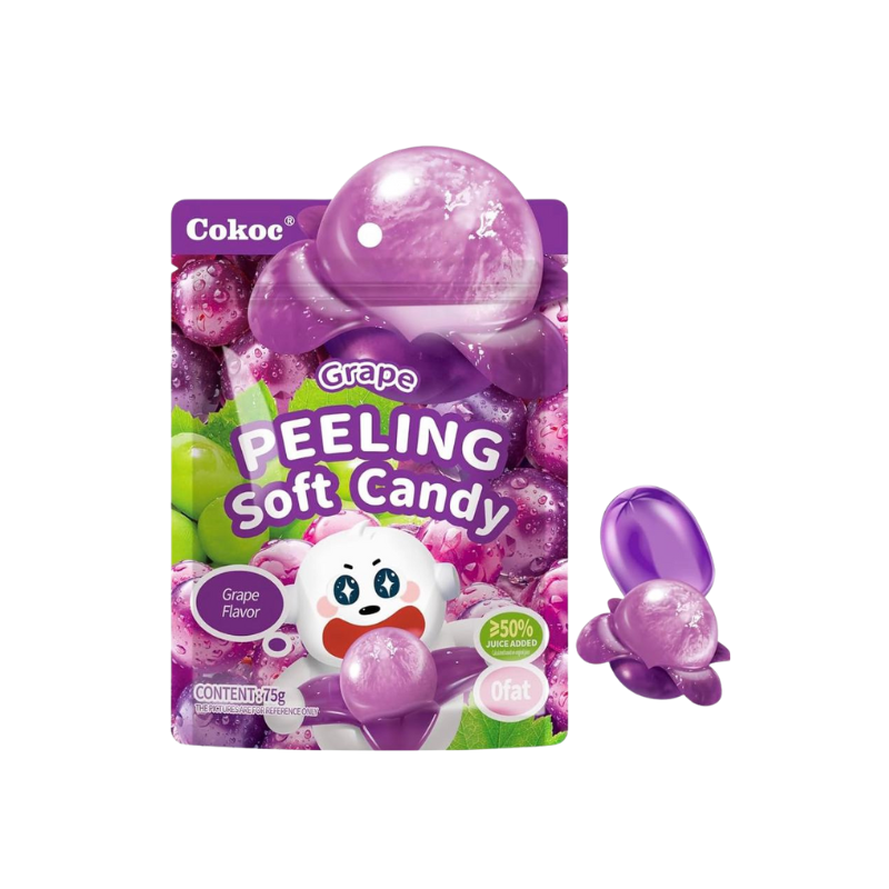 Packaging of Cokoe grape peeling soft candy