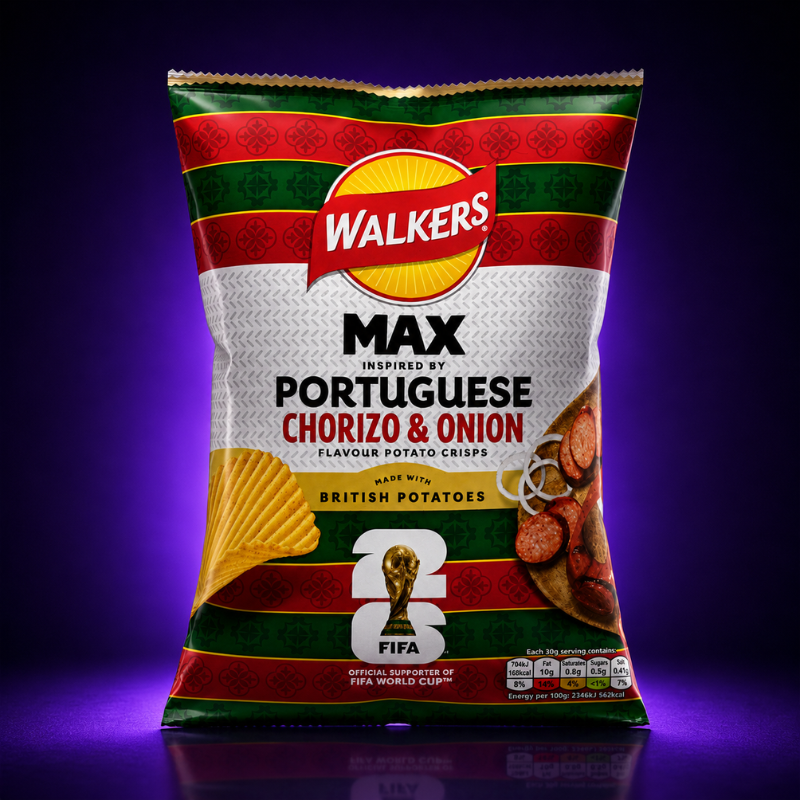 Walkers Max Portuguese Chorizo & Onion Crisps (UK)