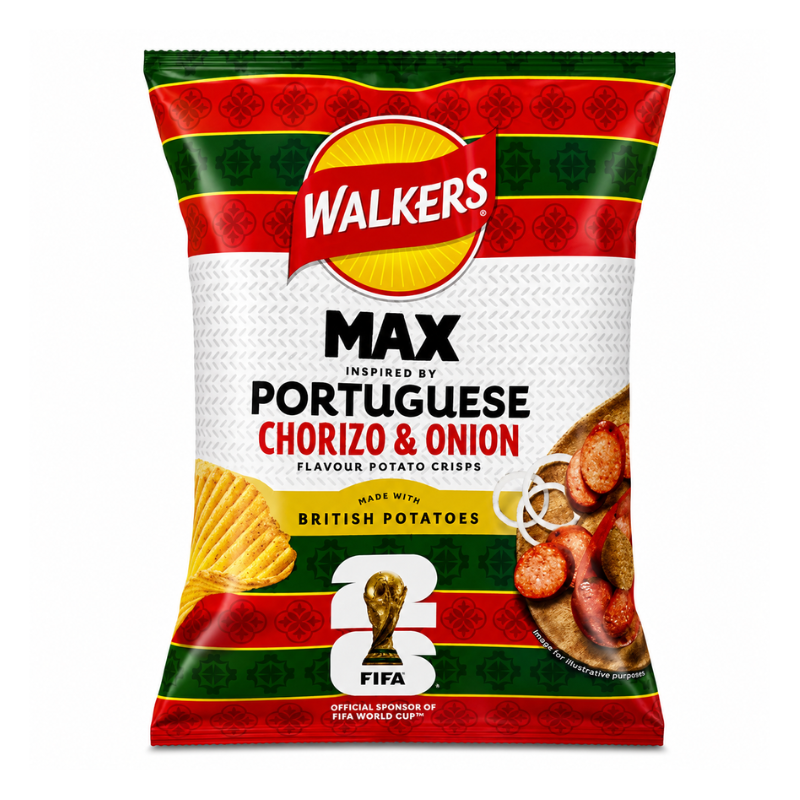 Walkers Max Portuguese Chorizo & Onion Crisps (UK)