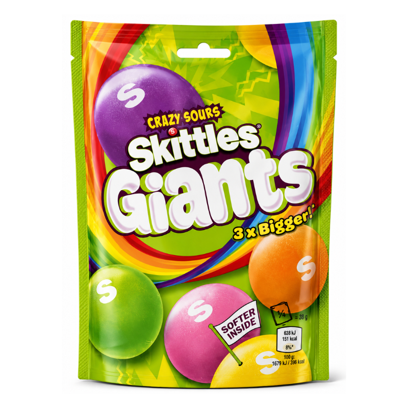 Skittles Giants Crazy Sours Flavor (UK)