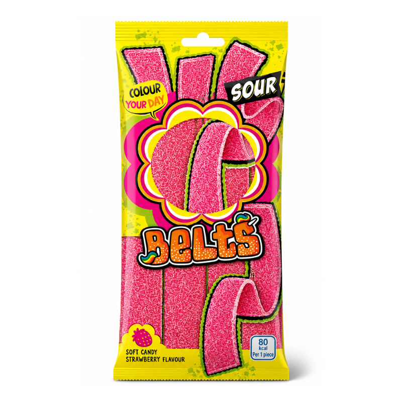 Chupa Chups Sour Belts Strawberry Flavor