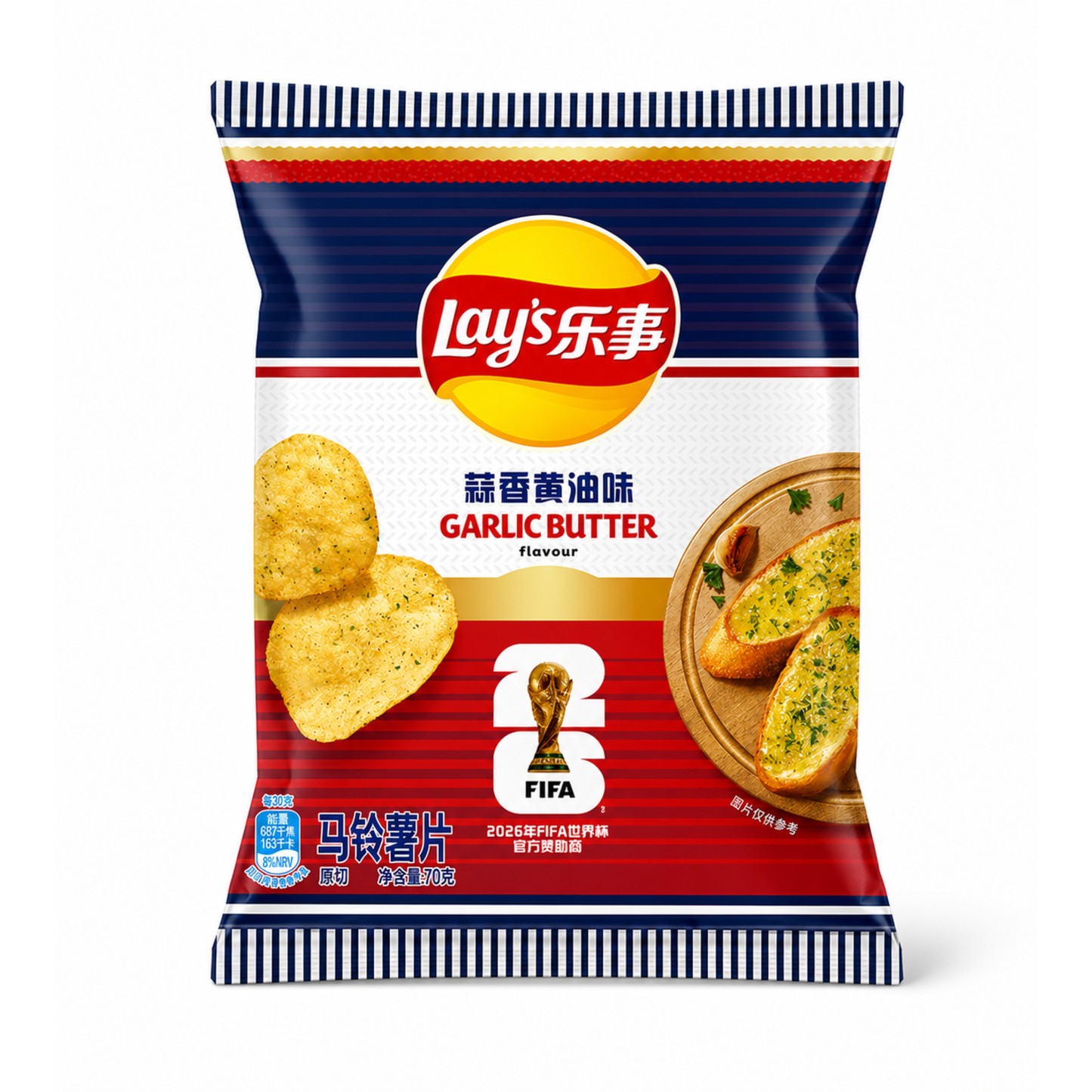 Lays Potato Chips Garlic Butter (China)