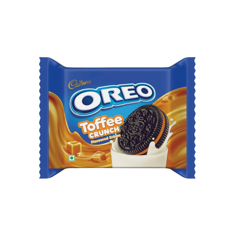 Oreo Toffee Crunch packaging on a white background