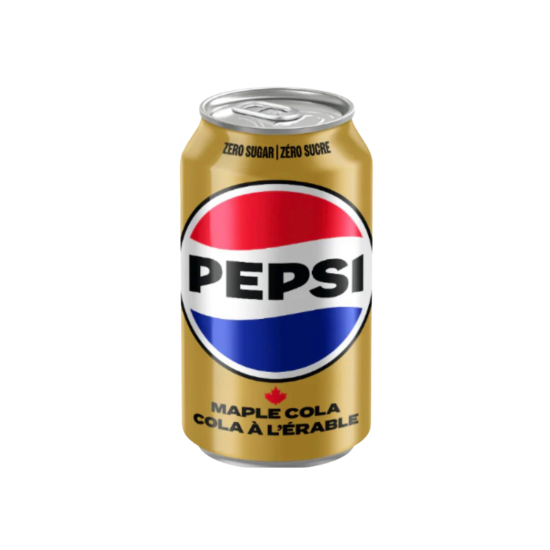 Pepsi Maple Cola can on a white background