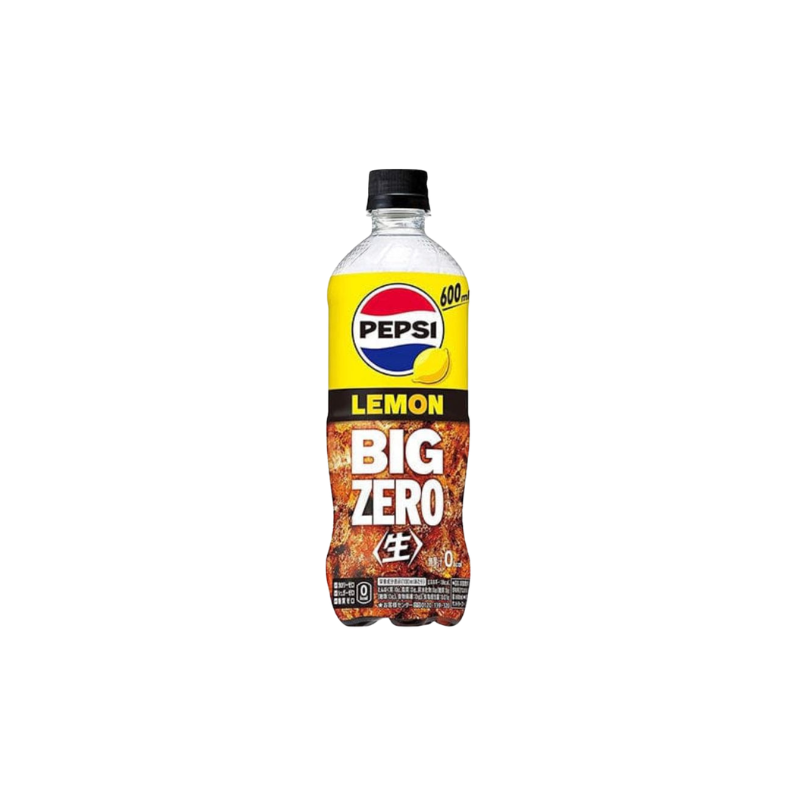 Pepsi Big Zero Lemon bottle on a white background