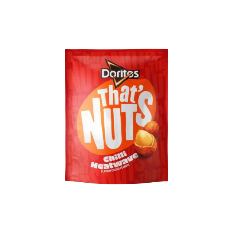 Doritos That's Nuts Chilli Heatwave snack packet on a white background
