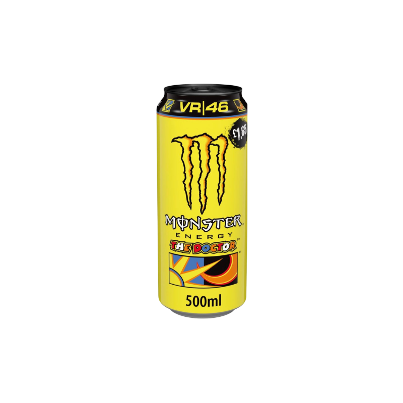 Monster Energy drink can with visible branding on a white background