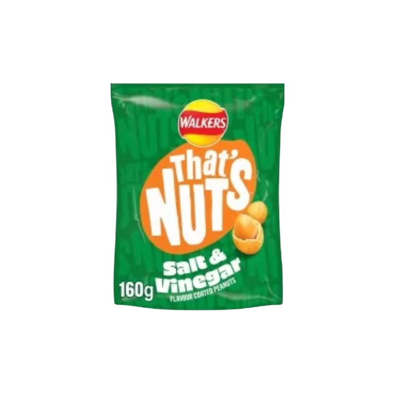 Walkers That's Nuts Salt & Vinegar packet on a white background