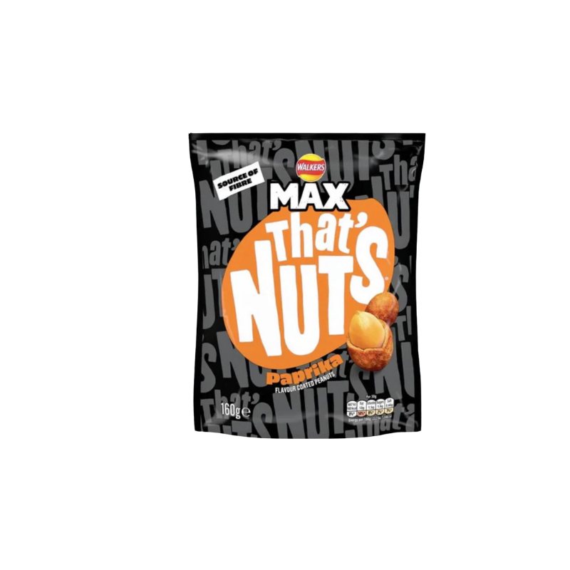 Packaged snack with 'That's Nuts' branding on a white background