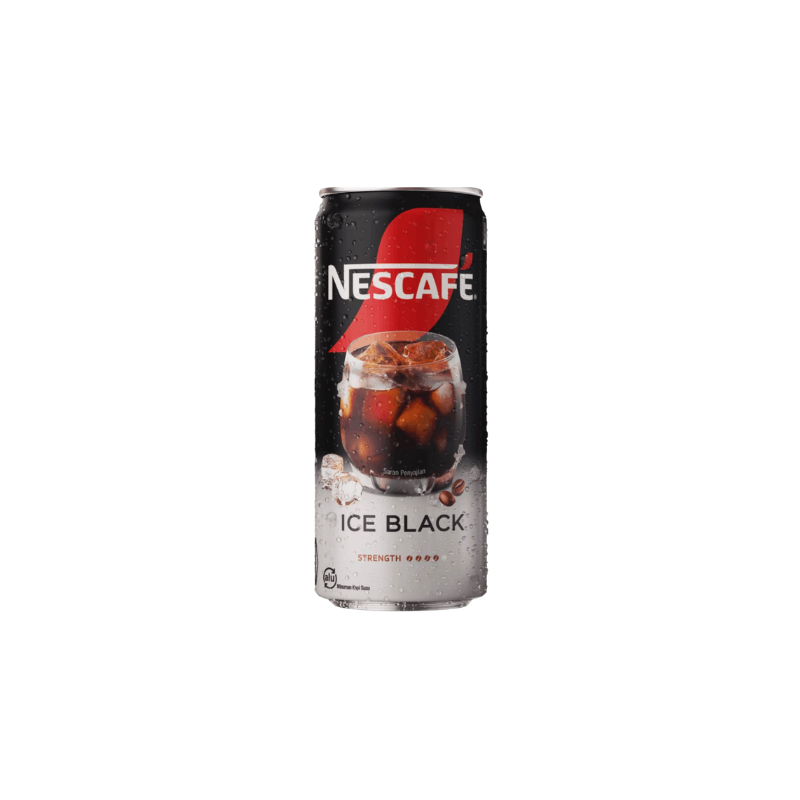 Nescafe Ice Black coffee can on a white background