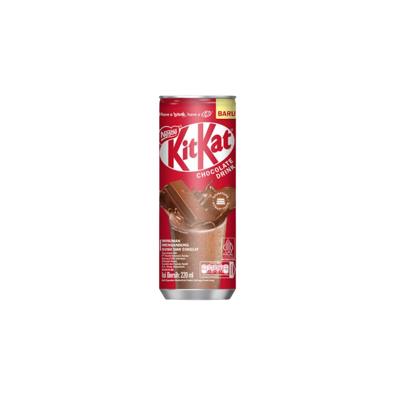 Kit Kat chocolate drink can on a white background