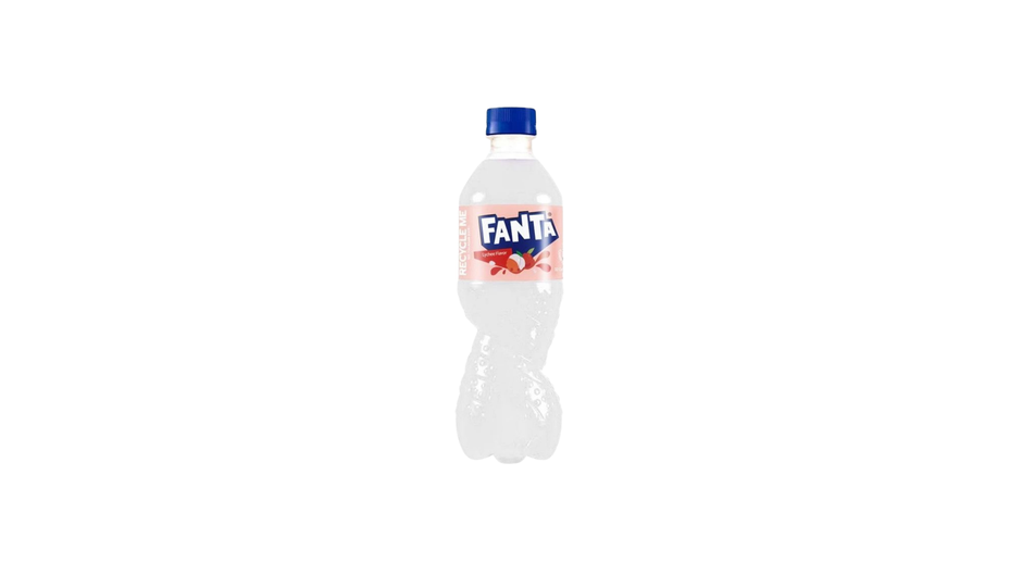 Fanta bottle on a white background