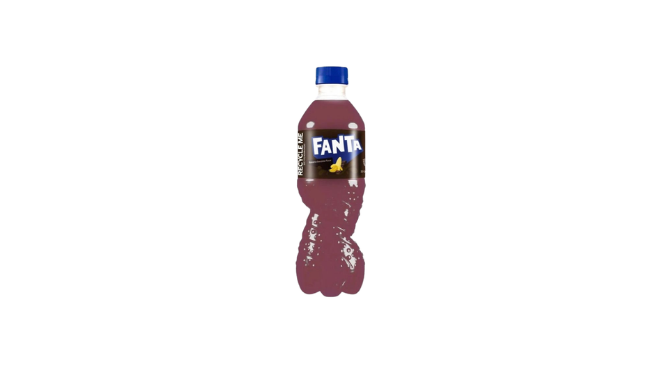 Fanta bottle on a white background