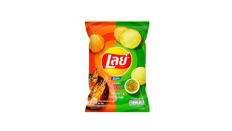 Layé potato chips packaging on a white background