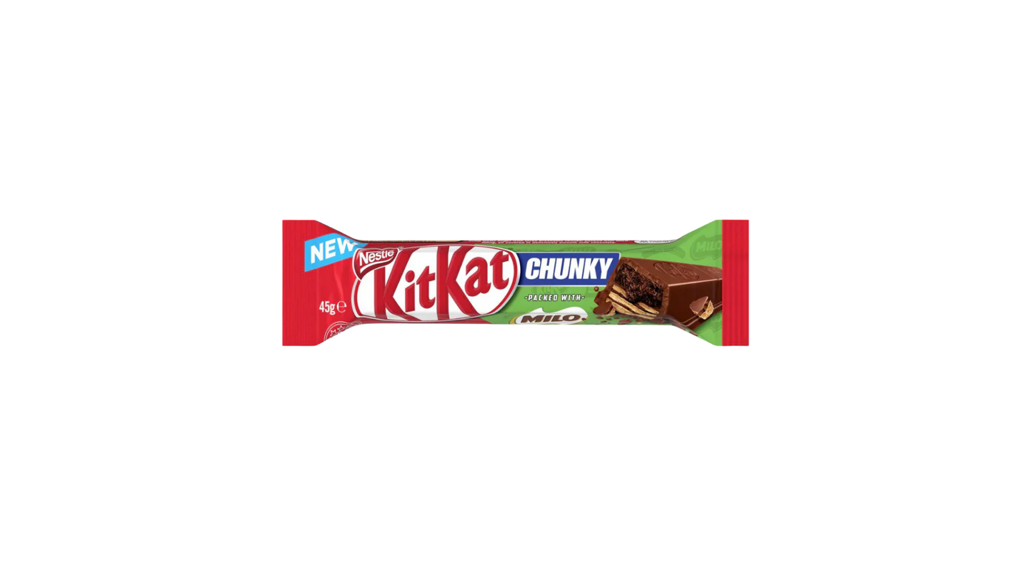 KitKat Chunky chocolate bar packaging on a white background