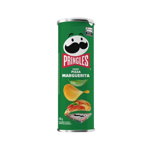Pringles Pizza Margherita flavor can on a white background