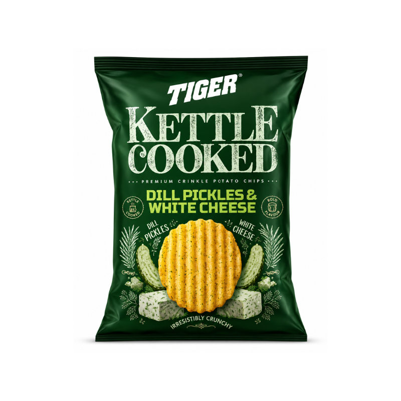 Tiger Kettle Dill Pickle & White Cheese (Egypt)