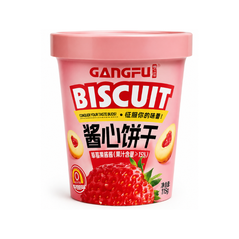 Gangfu Strawberry Jam Biscuits (China)