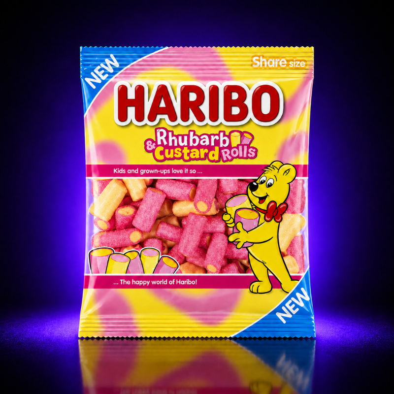 Haribo Rhubarb & Custard Rolls (UK)
