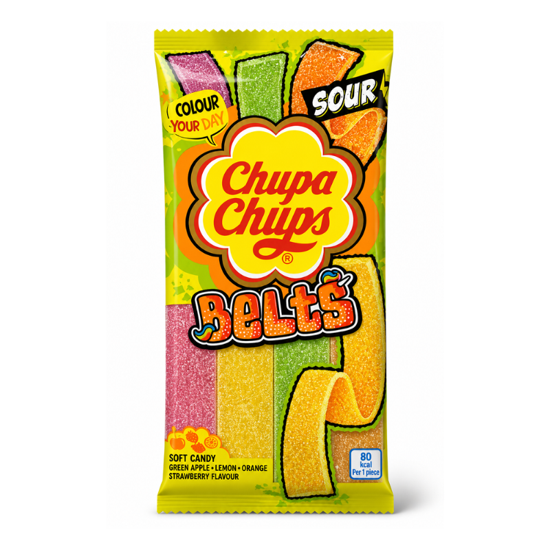 Chupa Chups Sour Belts 4 Flavors (UK)