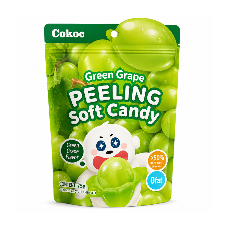 COKOC Green Grape Flavor Peeling Soft Candy (China)