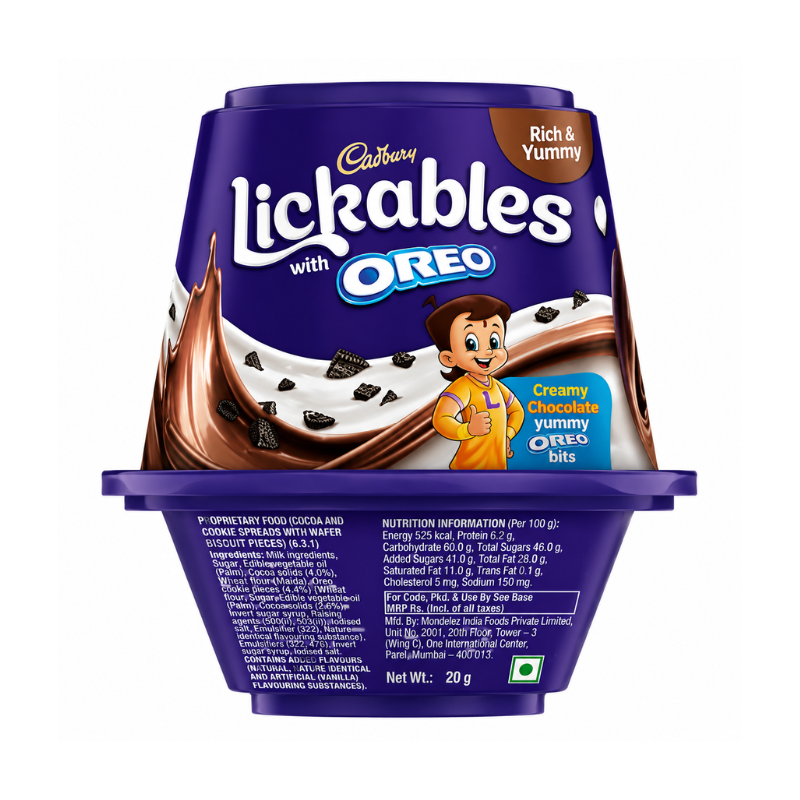Cadbury Lickables Chocolates with Oreo (India)