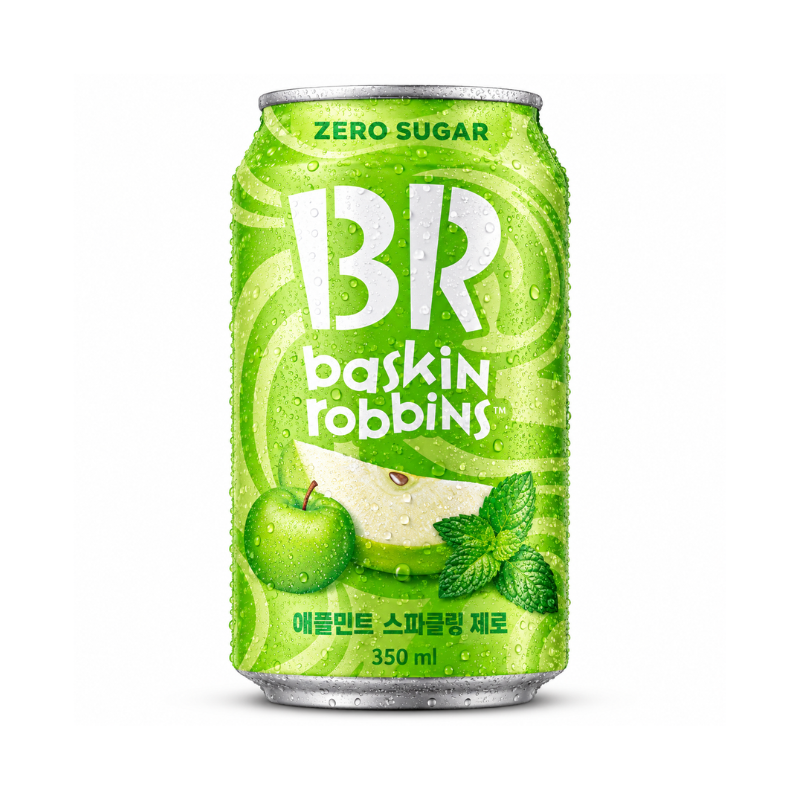 Baskin Robbins Apple Mint Soda Zero Sugar (South Korea)