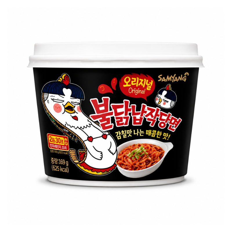 Buldak Flat Noodle Chewy & Spicy Original (South Korea)