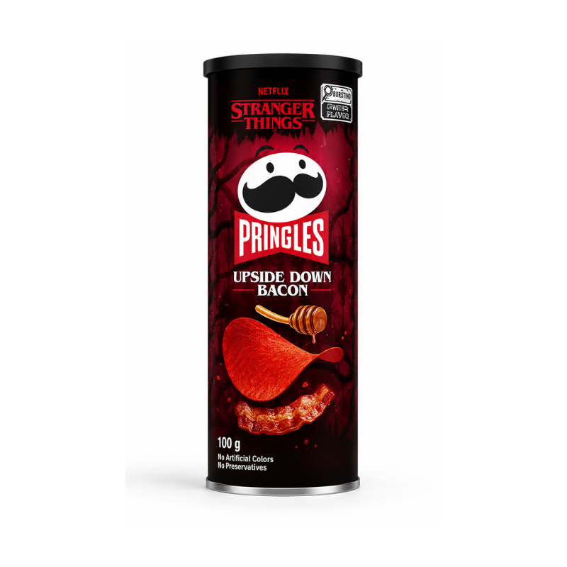 Pringles Upside Down Bacon Red Chips (Brazil)