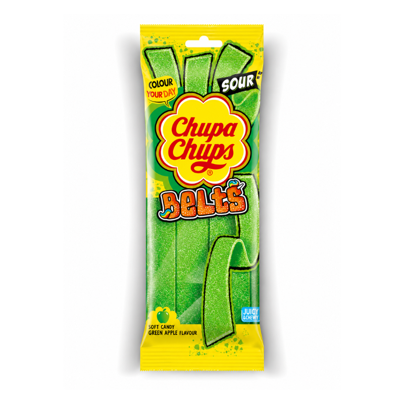 Chupa Chups Sour Belts Green Apple (UK)
