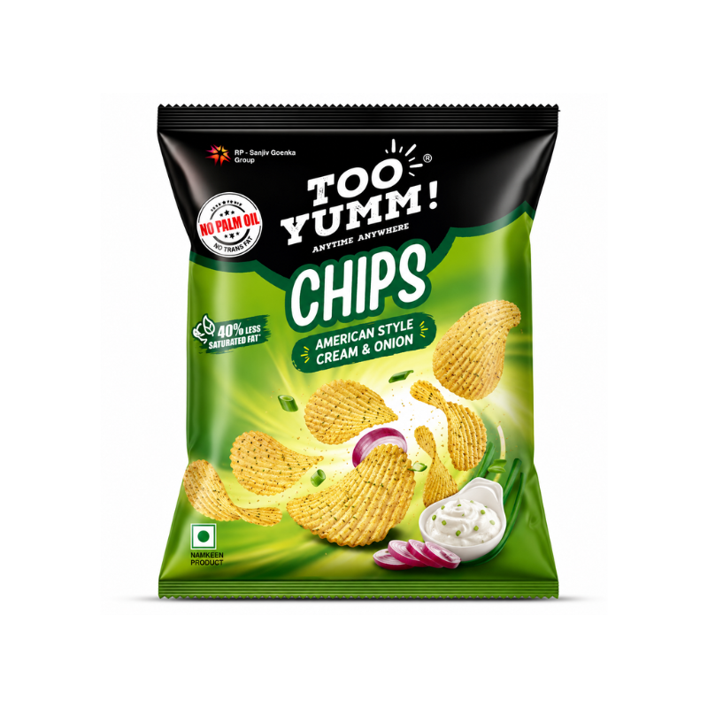 Too Yumm American Style Cream & Onion Chips (India)