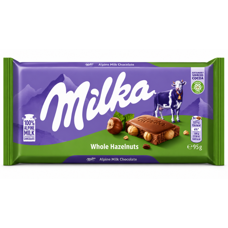 Milka Whole Hazelnuts Chocolate (Germany)