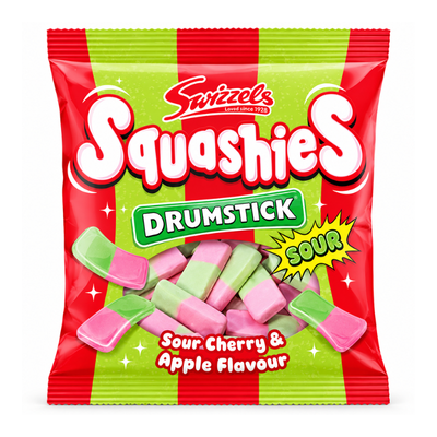 Squashies Drumstick Sour Cherry & Apple Flavour ( UK ) [120g*12]