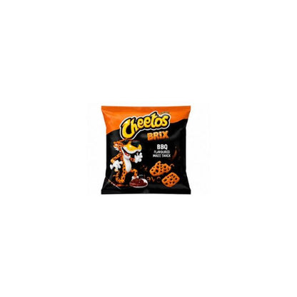 Cheetos Brix BBQ flavor snack packet on a white background
