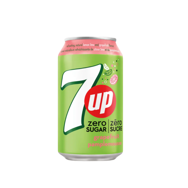 7-up zero sugar grapefruit can on a white background